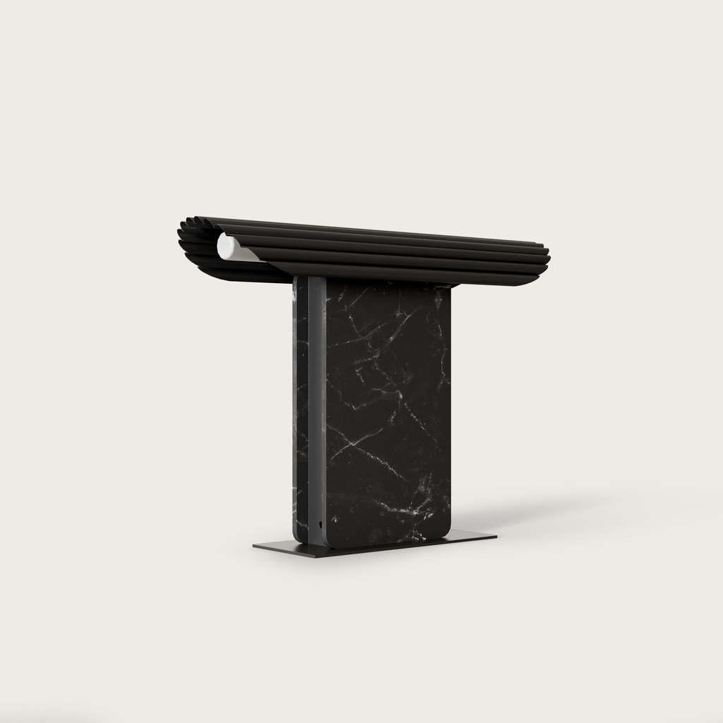 [S1326/NEG] HOLD SOBREMESA (NEGRO MATE/ MARMOL NEGRO)