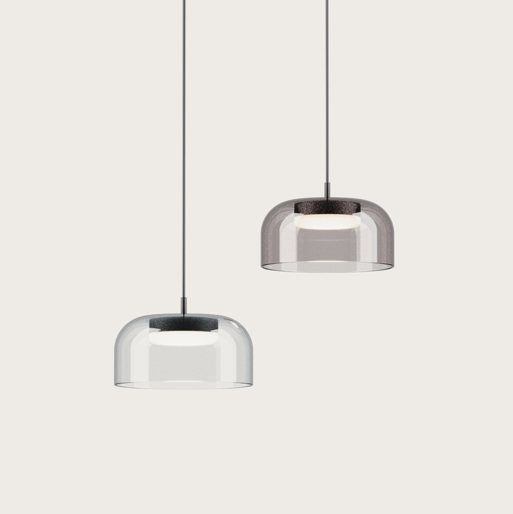 [C1316/1/NEG/MARR] IPON COLGANTE SENCILLO (FUMÉ AMBAR, NEGRO MATE)