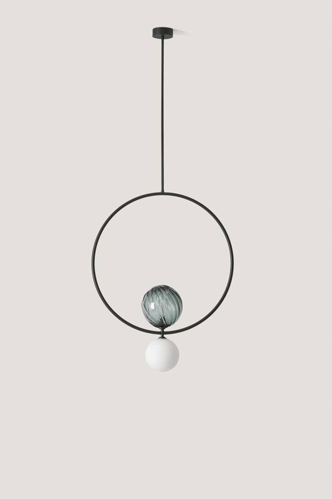 [C1302/60/NEG/GRIS] LEVEL COLGANTE (GRIS 20CM, NEGRO / 60)