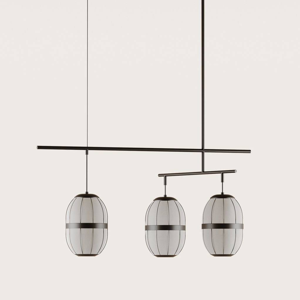 [C1249/3/NEG] PULL COLGANTE TRIPLE (NEGRO MATE)