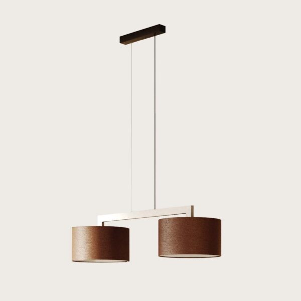 [C1318/2/LB] REMS COLGANTE DOBLE (PIEL MARRON CLARO)