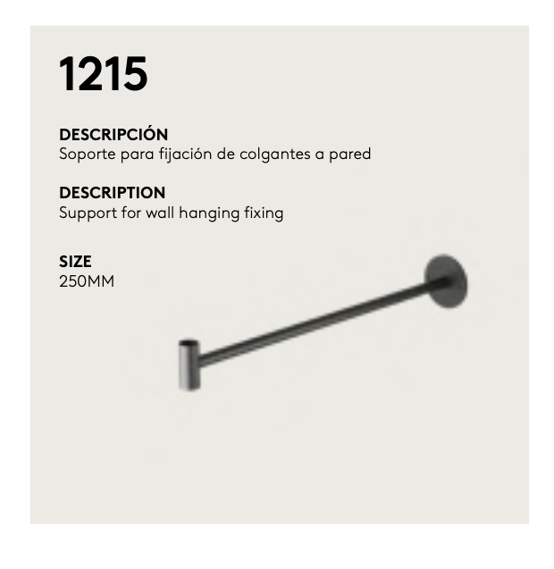 [1215/NEG] SOPORTE PARED (NEGRO MATE)