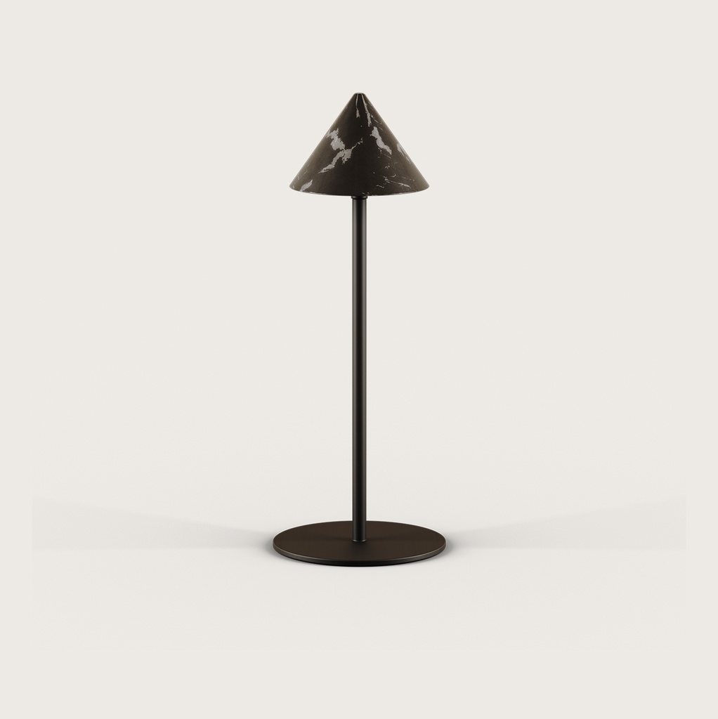 [S1336/NEG] ANZA SOBREMESA (NEGRO MATE/ MARMOL NEGRO)