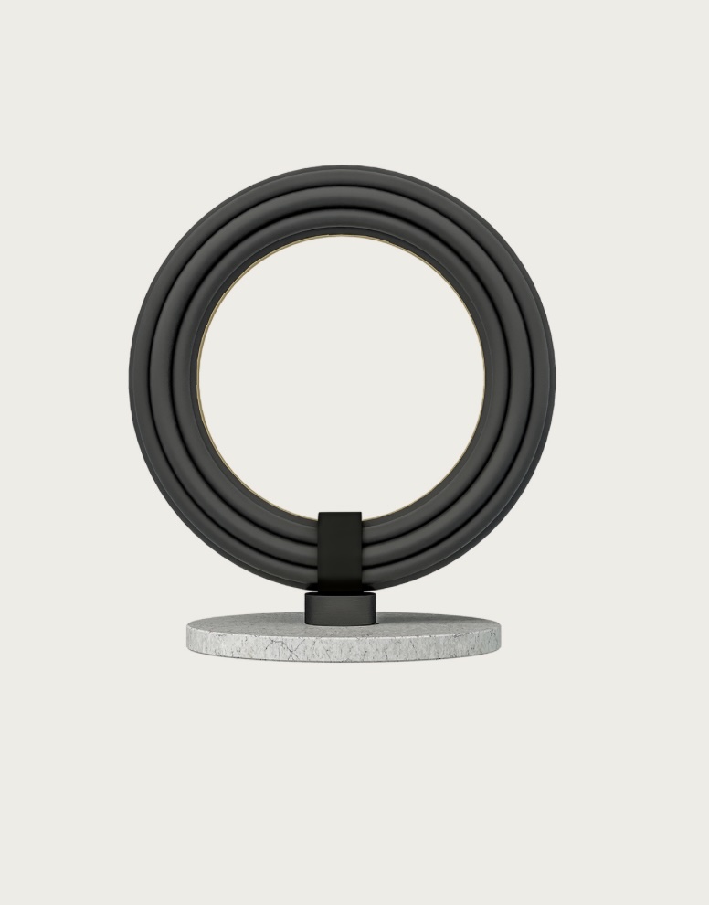 [S1311/NEG] ELLI SOBREMESA (NEGRO MATE/ MARMOL NEGRO)