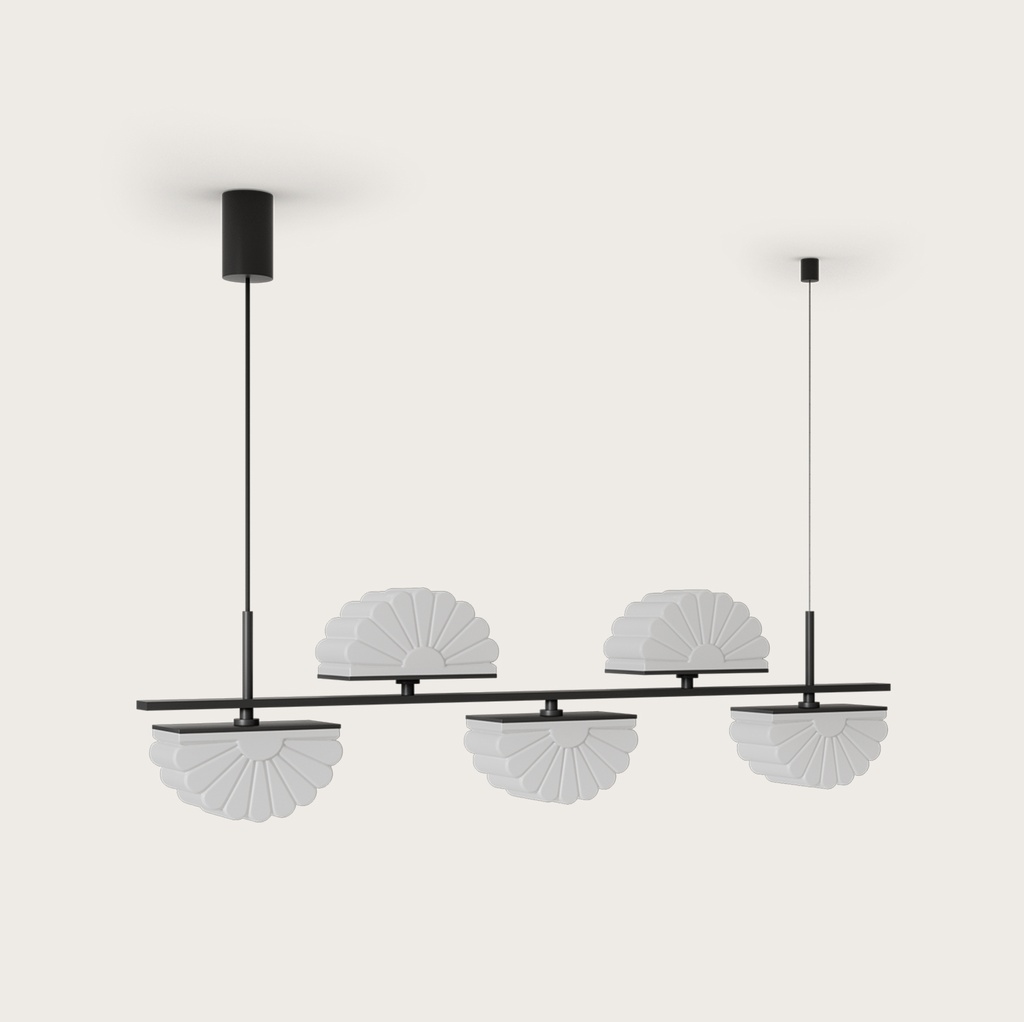 [C1334/5/NEG] GINA L COLGANTE (NEGRO MATE)